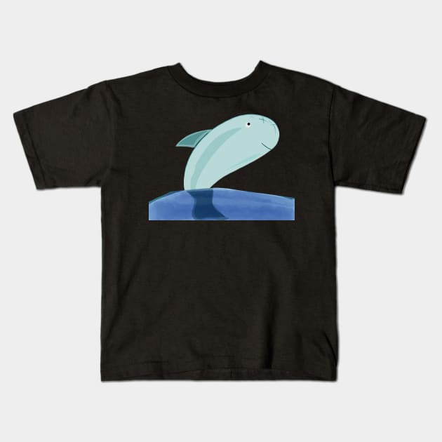 Blue Dolphin Kids T-Shirt by Aj@Co.